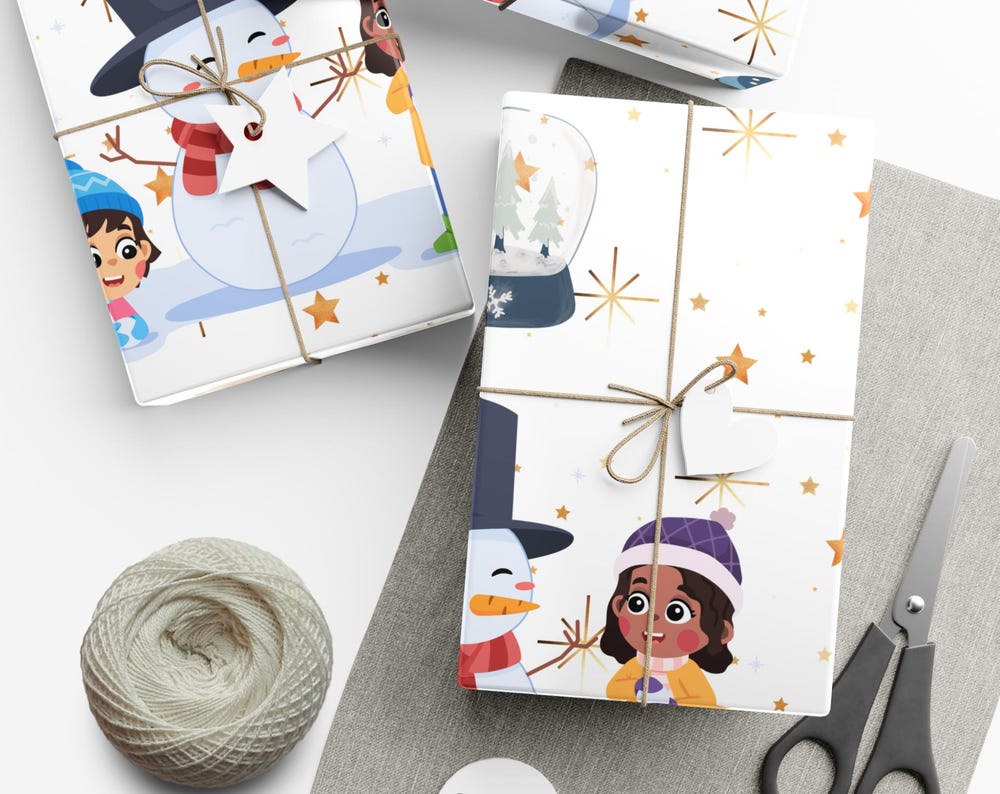 Build a Snow Day Holiday Gift Wrap