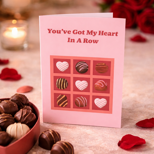 You've Got My Heart In A Row Card