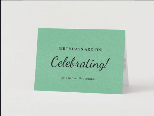 “I Booked Bad Bunny” Funny Birthday Card